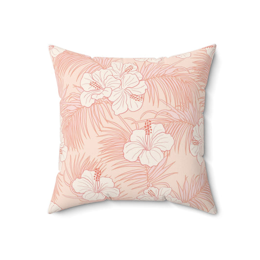 Bria Katherine Pink Floral Print Square Pillow