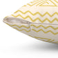 Bria Katherine Yellow Spun Polyester Square Pillow