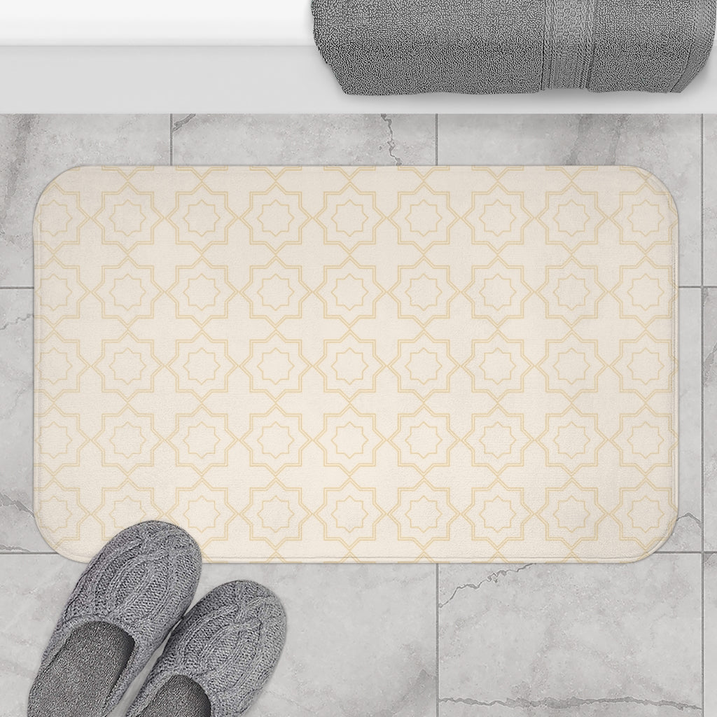 Bria Katherine Decorative Cream Bath Mat