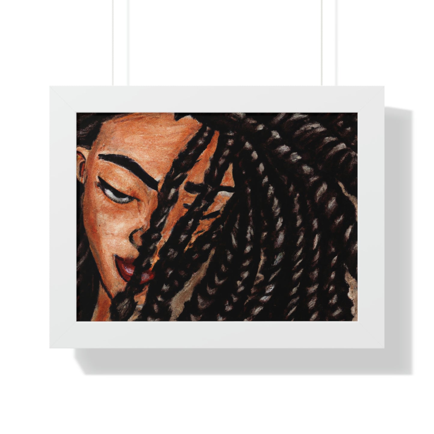 Black Woman with Braids AI Generated Art