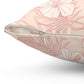 Bria Katherine Pink Floral Print Square Pillow