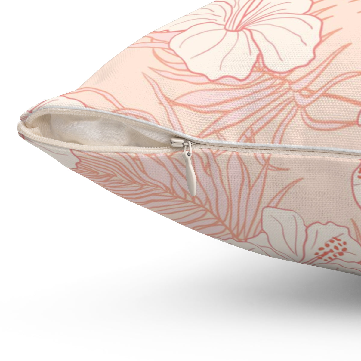 Bria Katherine Pink Floral Print Square Pillow