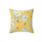 Bria Katherine Yellow Floral Square Pillow