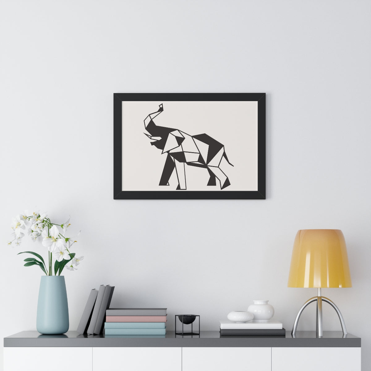 Bria Katherine Framed Horizontal Elephant Poster