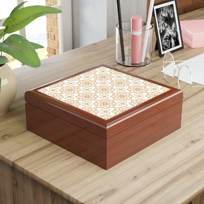 Bria Katherine Decorative Box, Moroccan Tile Insert