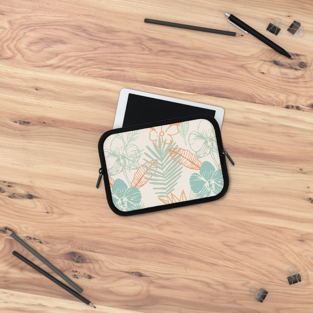 Bria Katherine Tropical Floral Print laptop and Tablet Sleeve