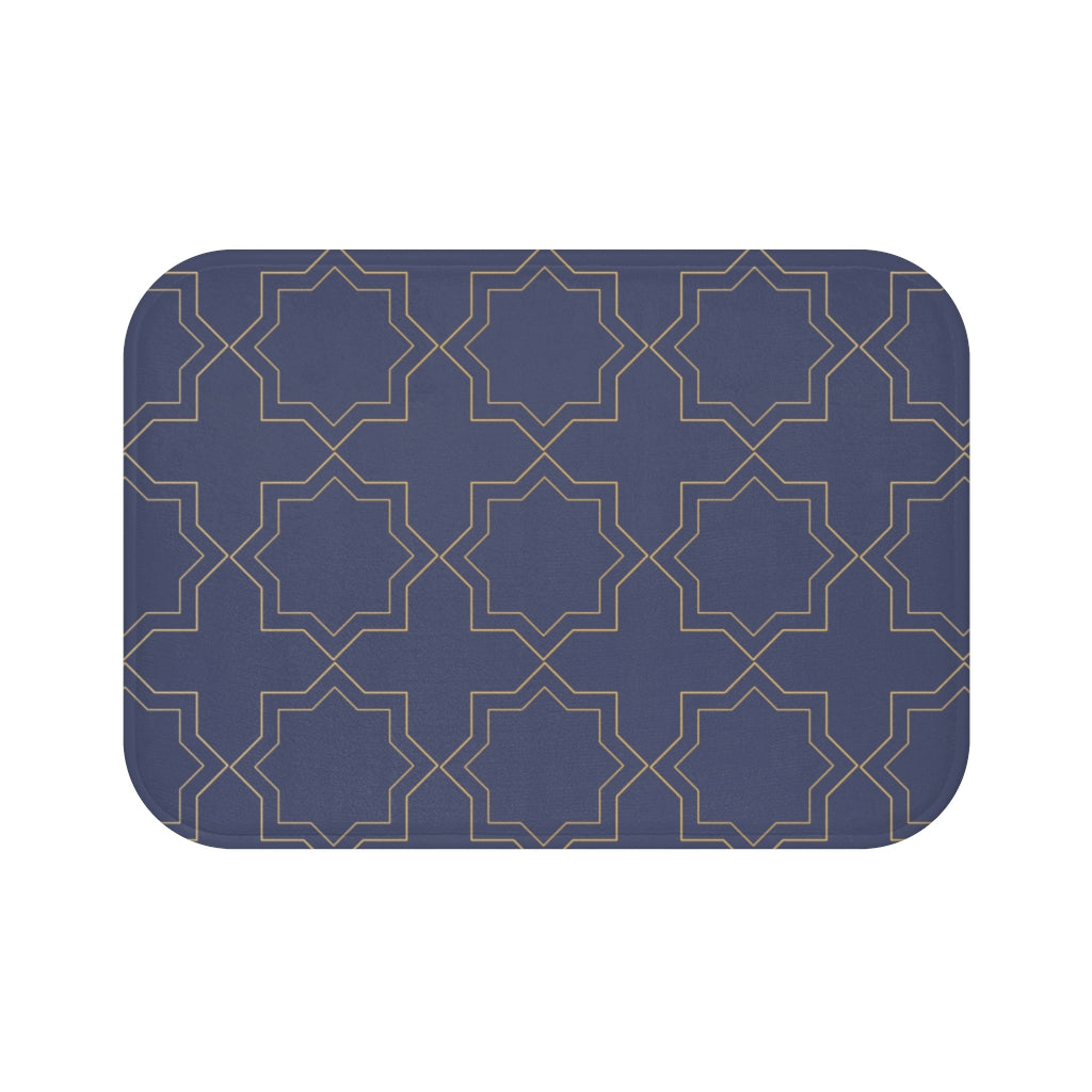 Bria Katherine Decorative Navy Bath Mat
