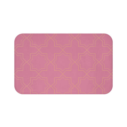 Bria Katherine Decorative Fuchsia Bath Mat