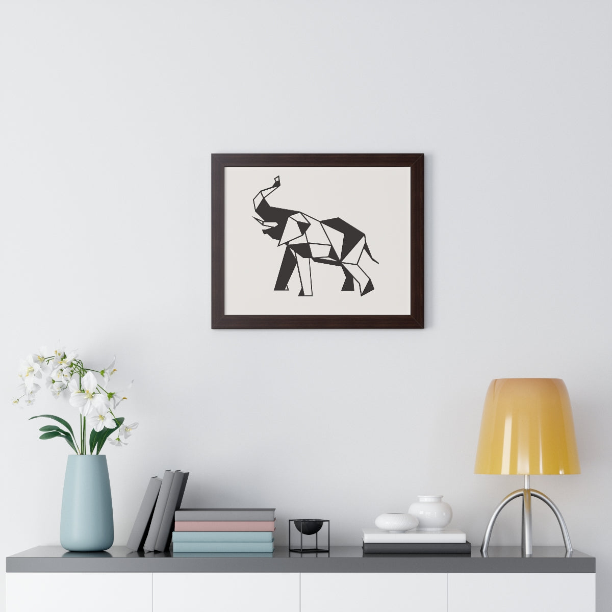 Bria Katherine Framed Horizontal Elephant Poster