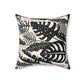 Bria Katherine Decorative Black & Tan Leaf Print Pillow