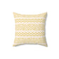 Bria Katherine Yellow Spun Polyester Square Pillow