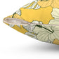 Bria Katherine Yellow Floral Square Pillow