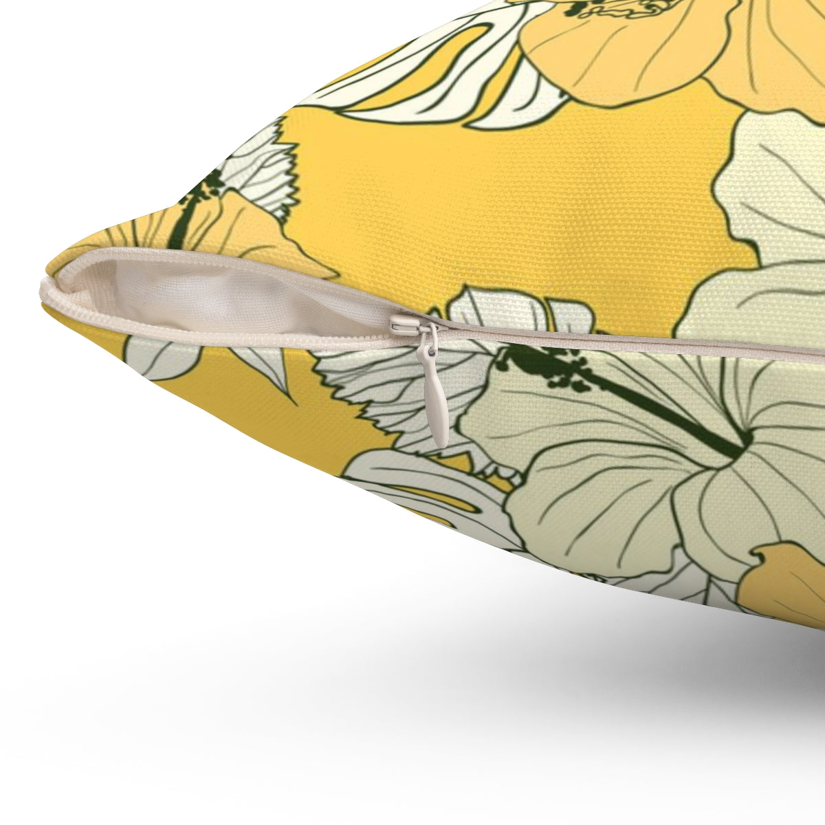 Bria Katherine Yellow Floral Square Pillow
