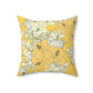 Bria Katherine Yellow Floral Square Pillow