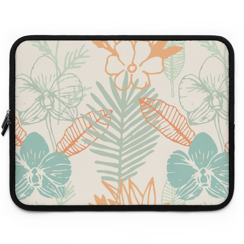Bria Katherine Tropical Floral Print laptop and Tablet Sleeve