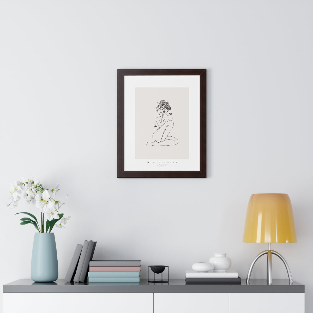 Bria Katherine  Mindfulness Framed Vertical Poster