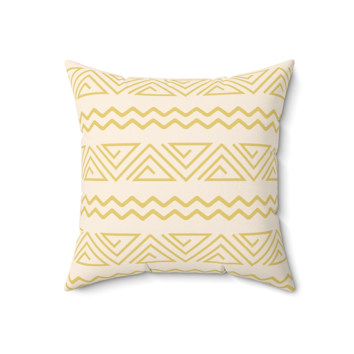 Bria Katherine Yellow Spun Polyester Square Pillow