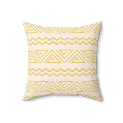 Bria Katherine Yellow Spun Polyester Square Pillow