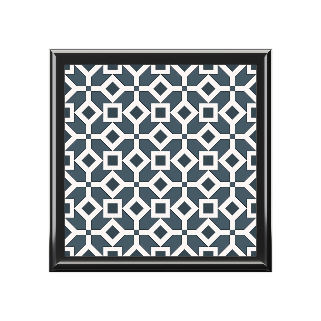 Bria Katherine Decorative Box, Abstract Tile Insert