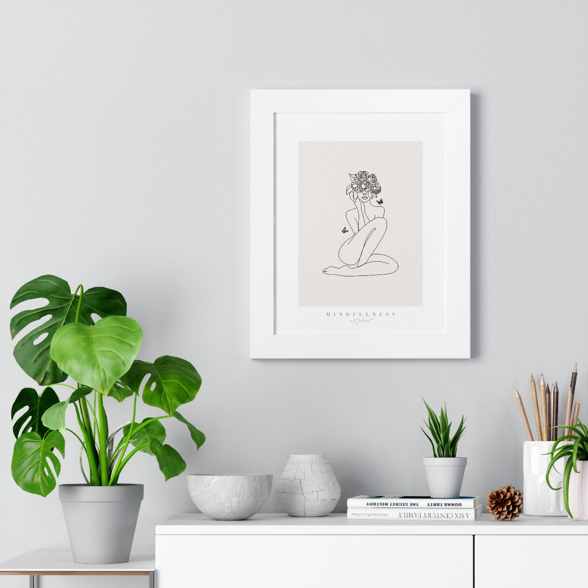 Bria Katherine  Mindfulness Framed Vertical Poster