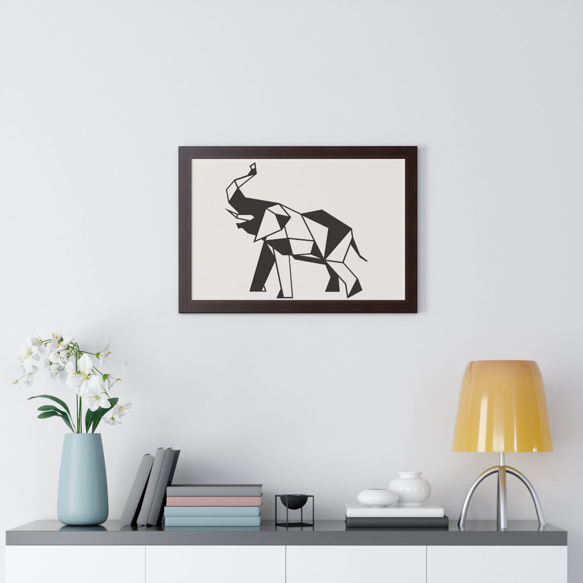 Bria Katherine Framed Horizontal Elephant Poster