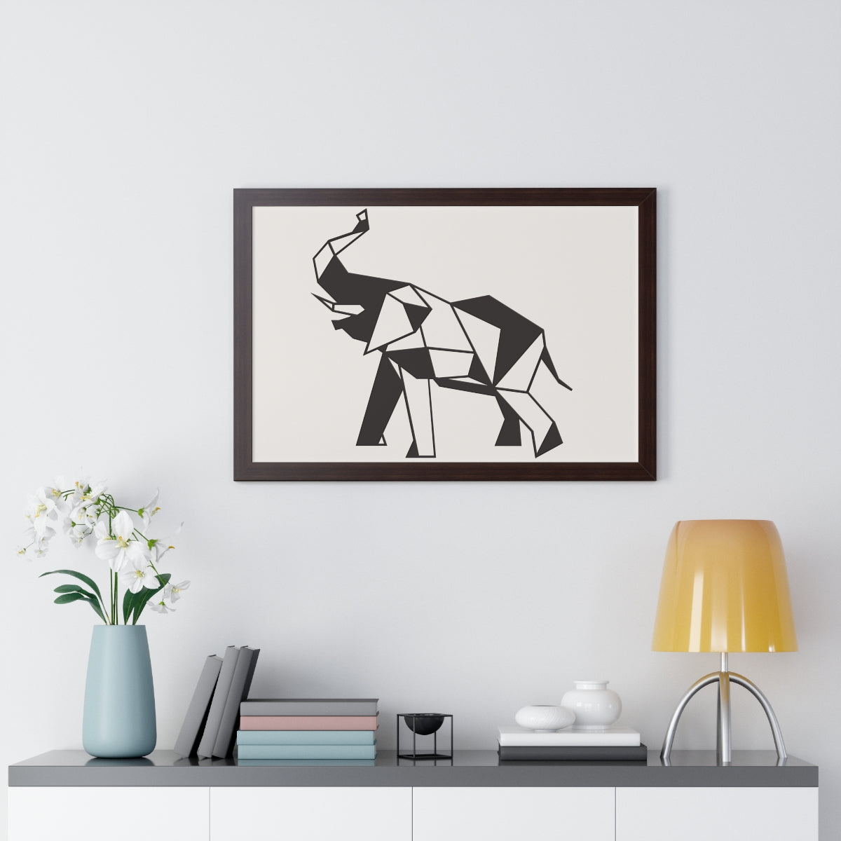 Bria Katherine Framed Horizontal Elephant Poster