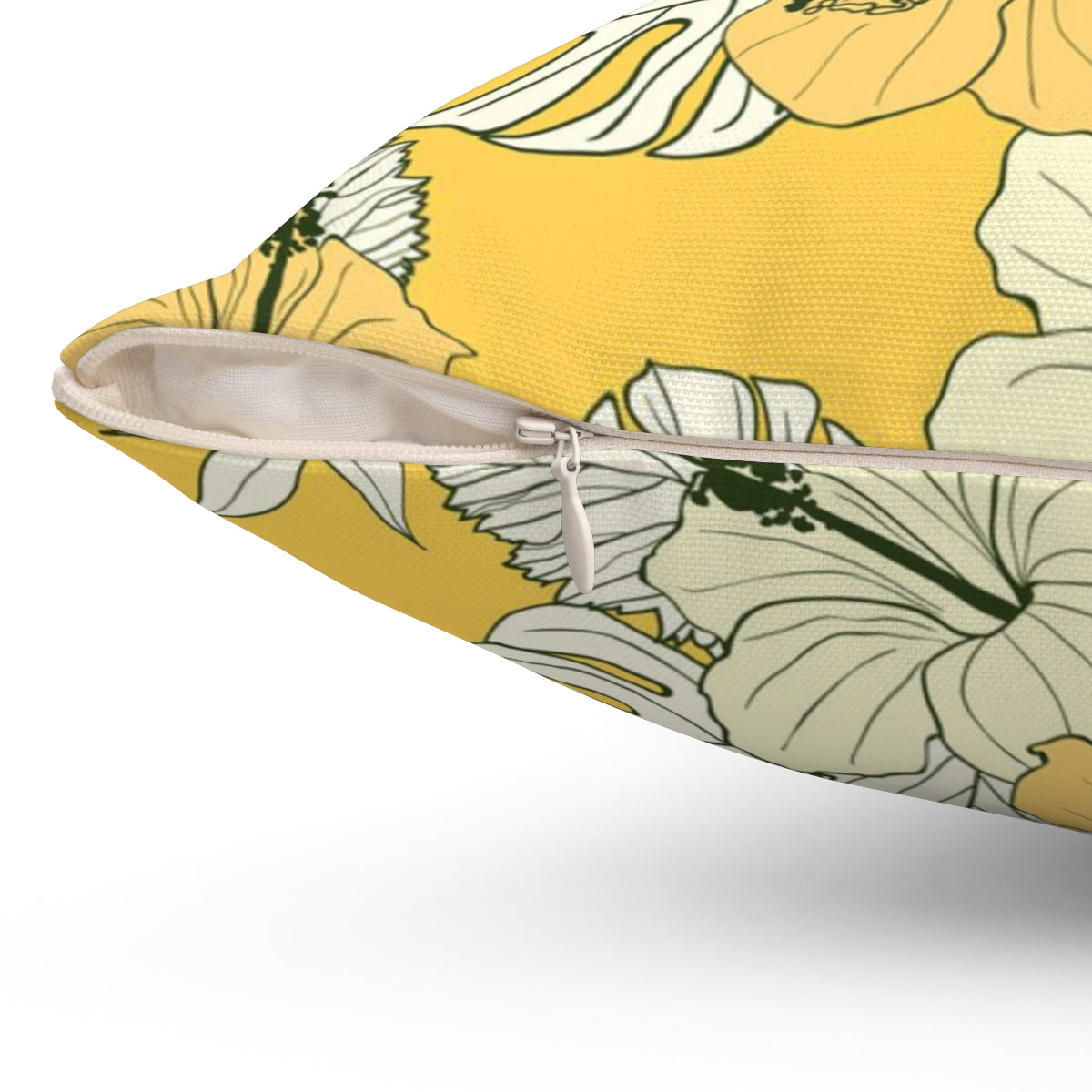 Bria Katherine Yellow Floral Square Pillow