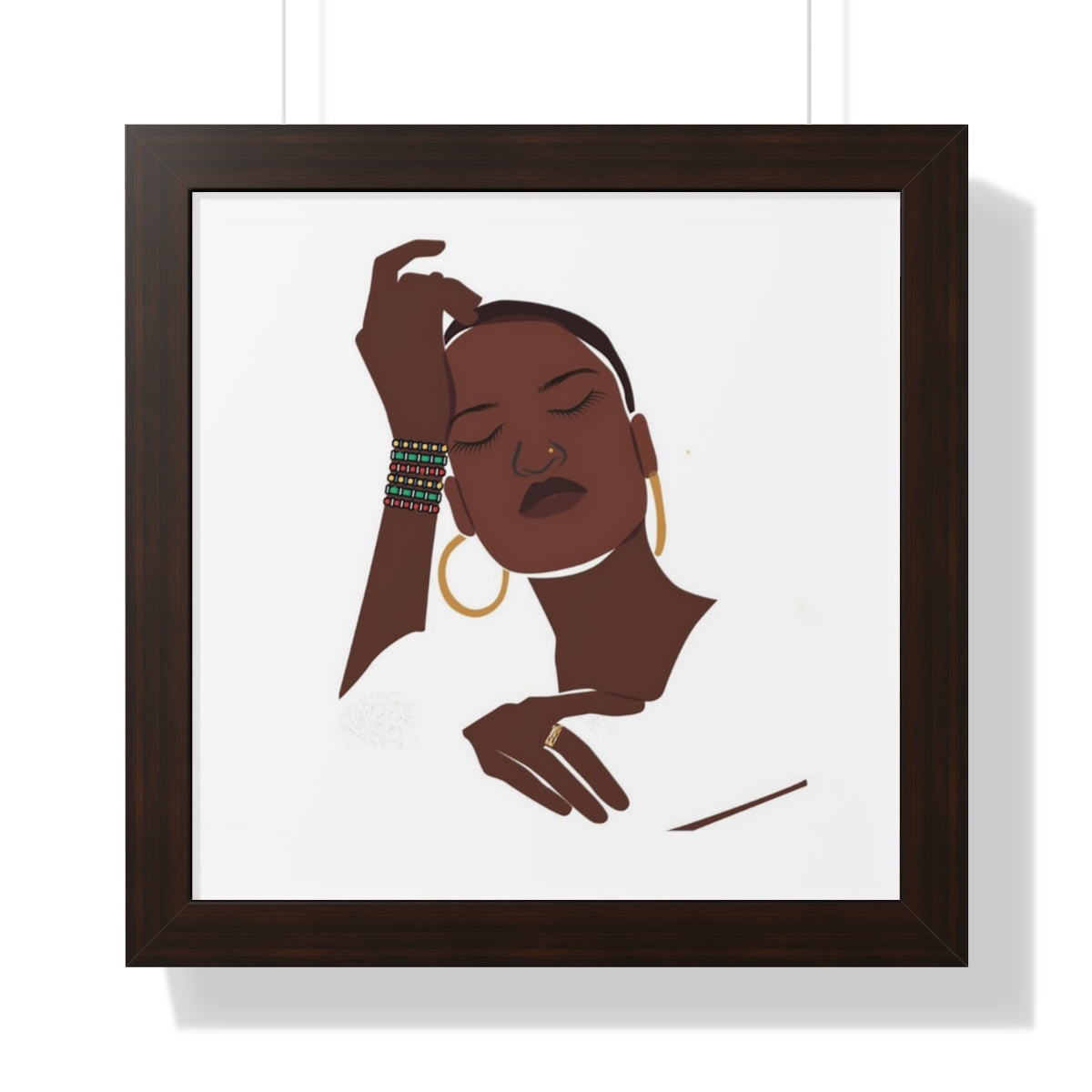 Bria Katherine Black Woman Print Framed Horizontal Poster