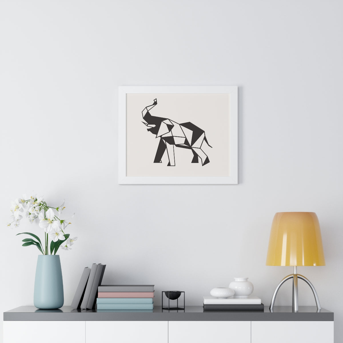 Bria Katherine Framed Horizontal Elephant Poster