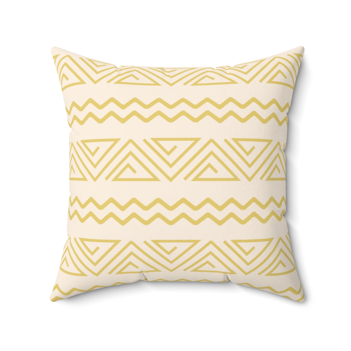 Bria Katherine Yellow Spun Polyester Square Pillow