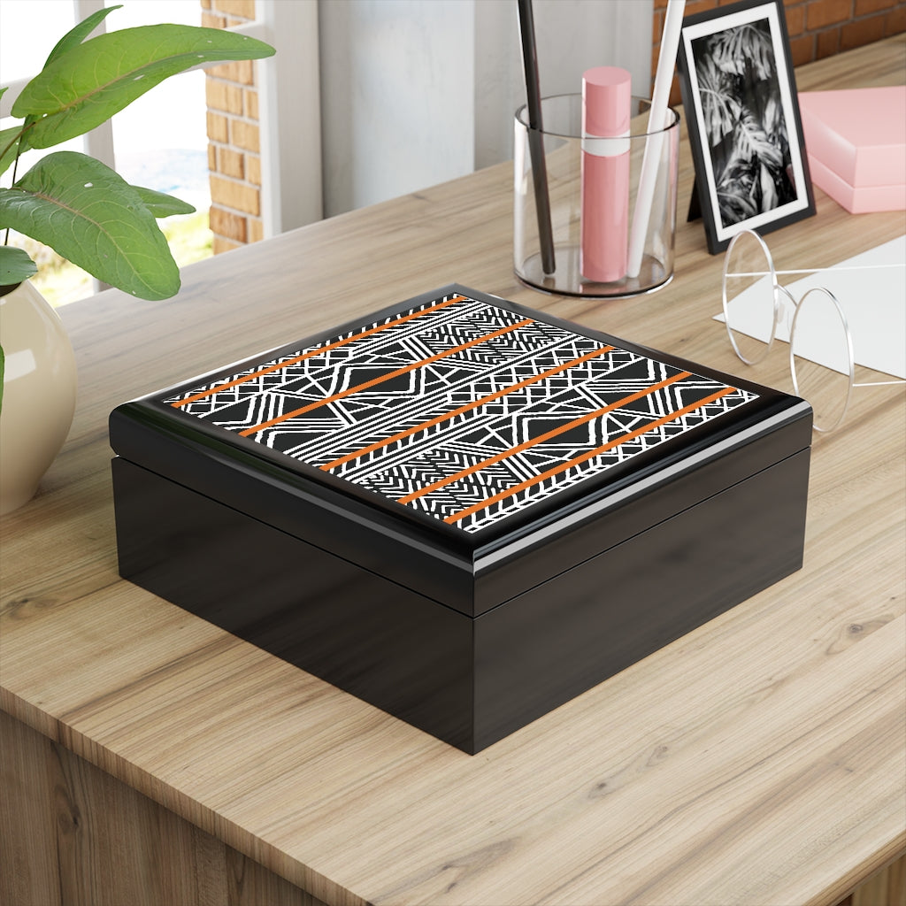 Bria Katherine Decorative Box, African Tile Insert