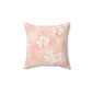 Bria Katherine Pink Floral Print Square Pillow