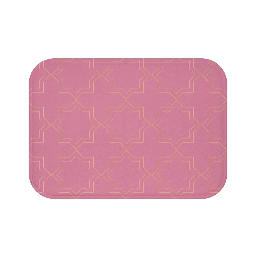Bria Katherine Decorative Fuchsia Bath Mat