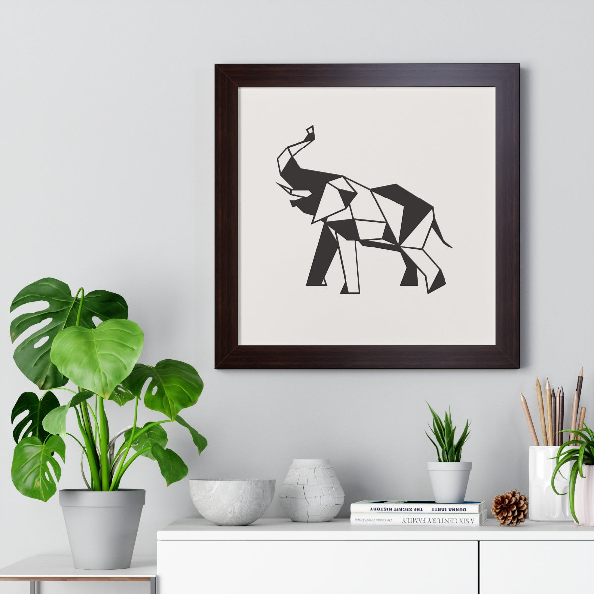 Bria Katherine Framed Horizontal Elephant Poster