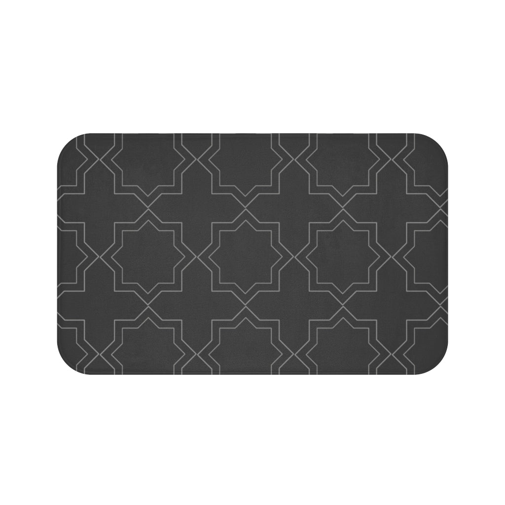 Bria Katherine Black Decorative Print Bath Mat