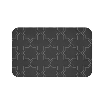 Bria Katherine Black Decorative Print Bath Mat
