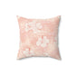 Bria Katherine Pink Floral Print Square Pillow