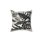 Bria Katherine Decorative Black & Tan Leaf Print Pillow