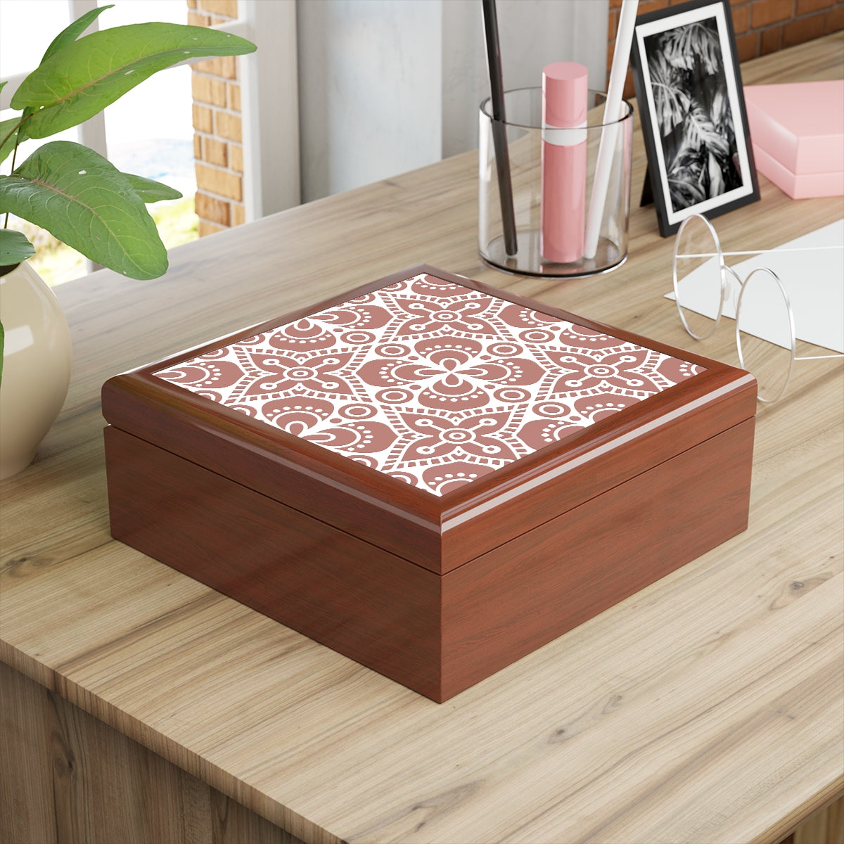 Bria Katherine Decorative Box Mexican Tile Insert